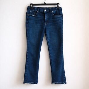 Good American Good Classic Bootcut Jeans 6/28 High Rise Step Hem